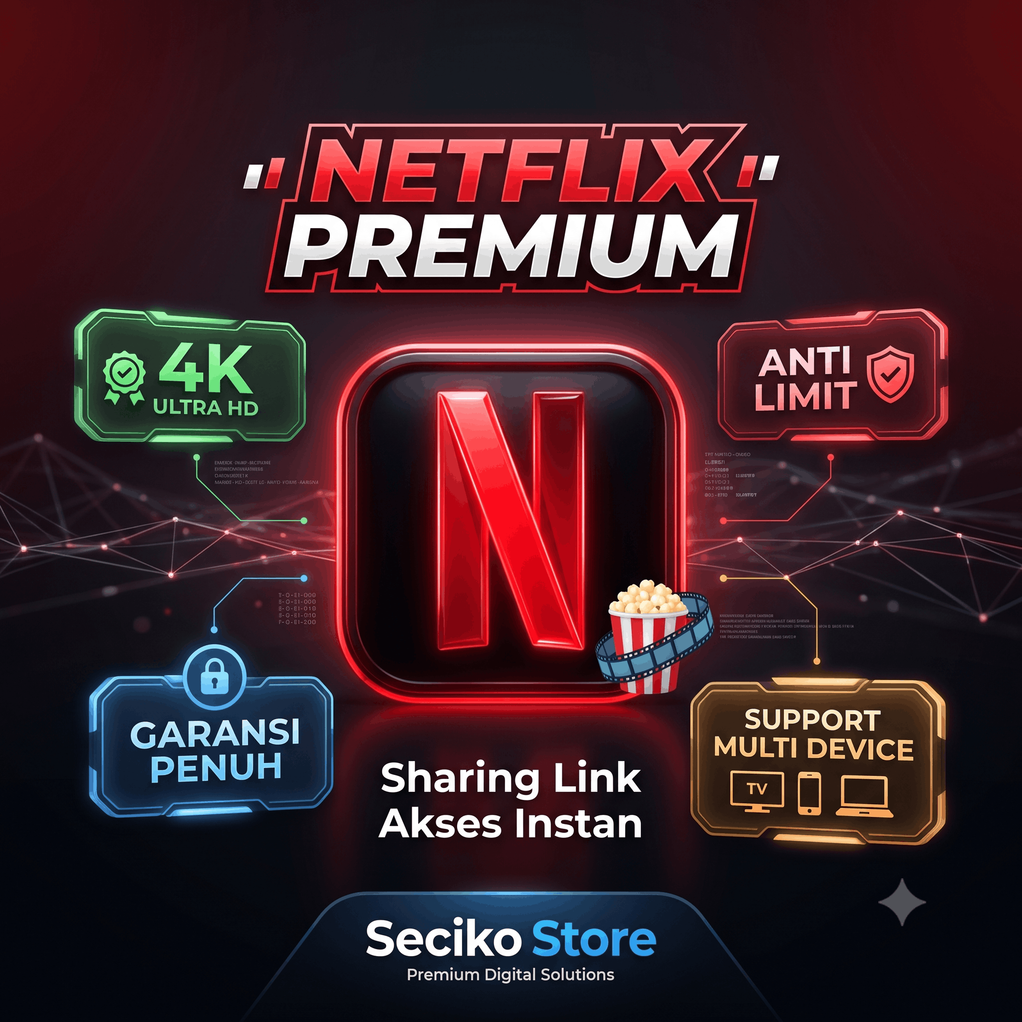 Netflix Premium Sharing (Link Akses)