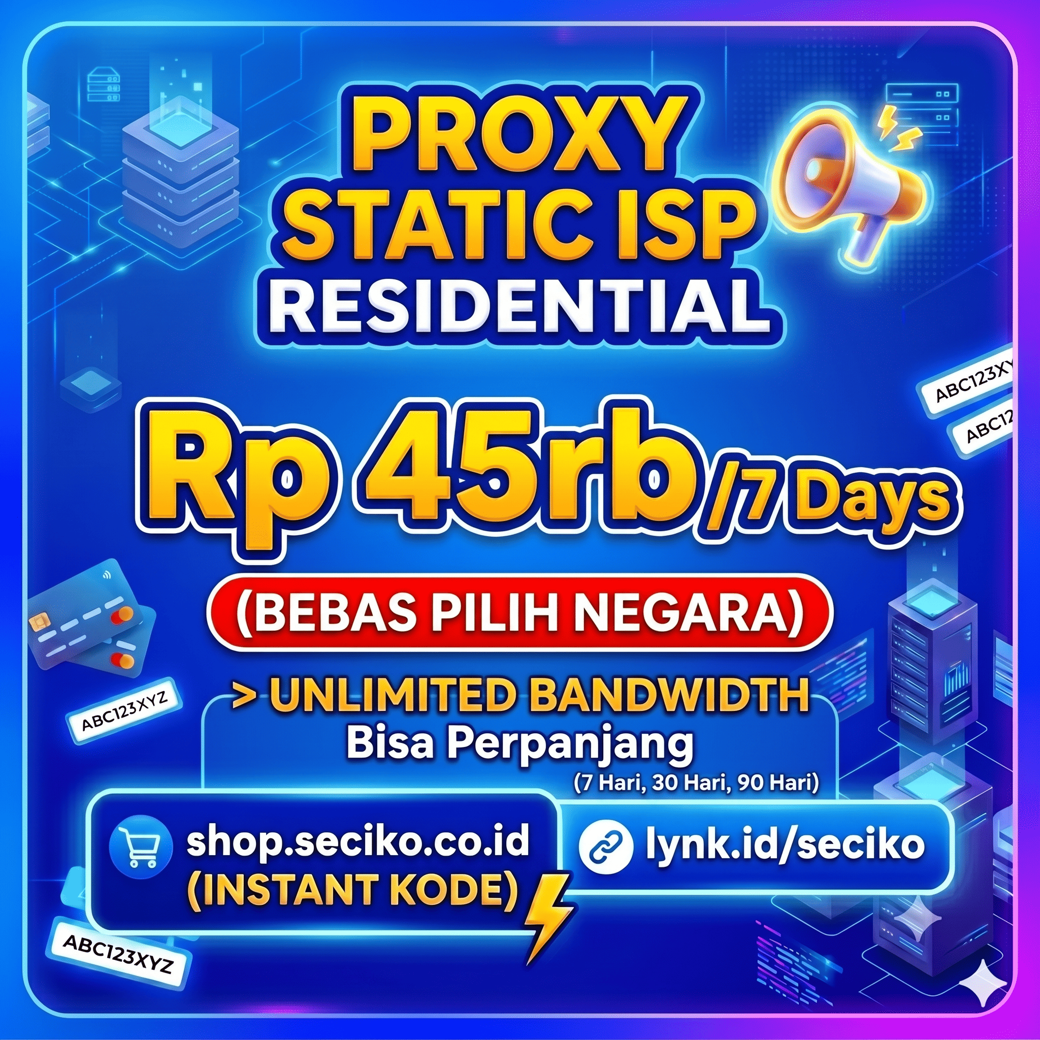 PROXY RESIDENTIAL STATIC ISP (LONG-TERM)